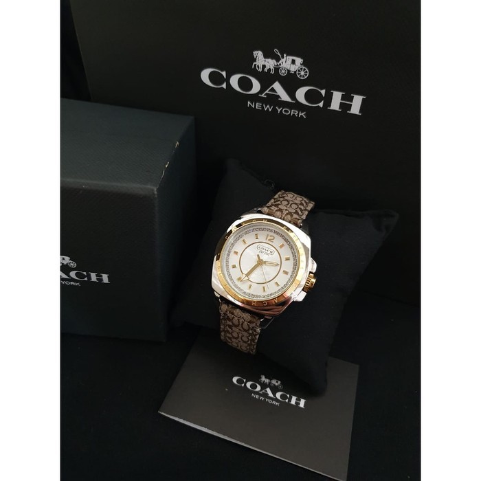 Jam tangan coach wanita original leather free box