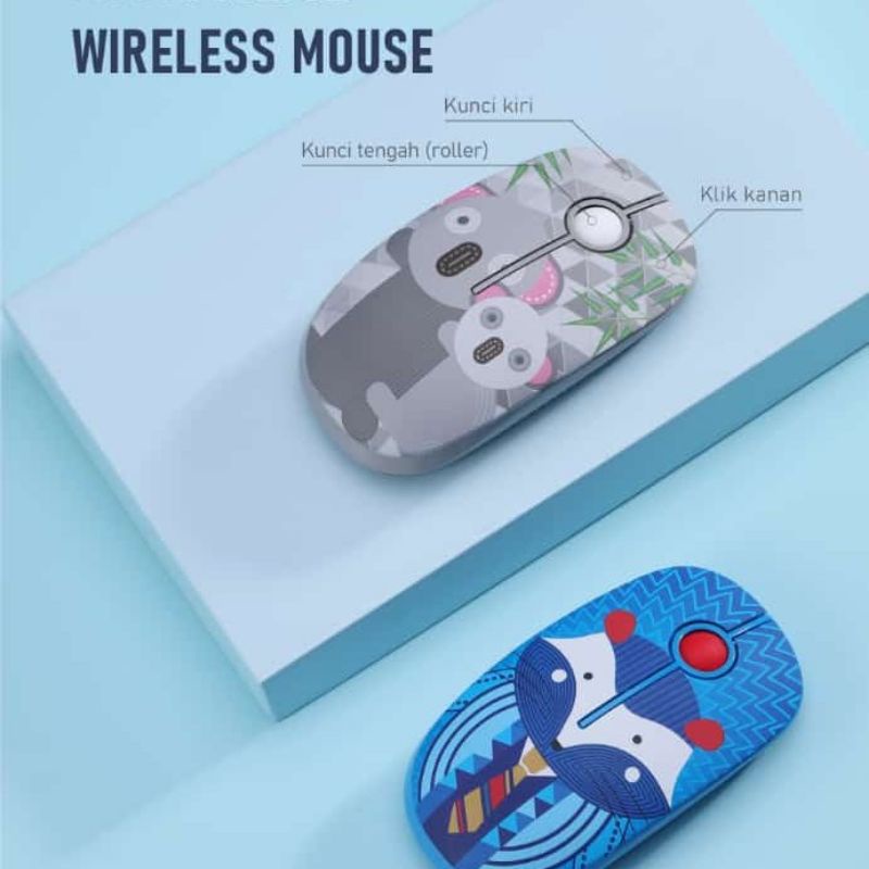 Mouse Wireless Silent Optical 2,4Ghz Robot M330 - Mouse Karakter