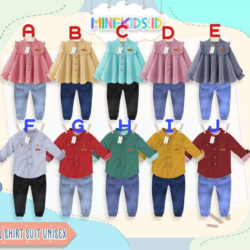 Setelan kemeja anak minekids id