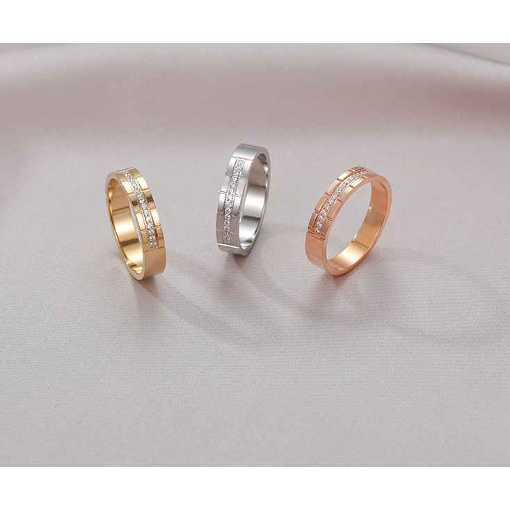 [ Model Baru ] Cincin Titanium Mini Korea Wanita Fashion Cocok Untuk pesta hadiah trend kini CK153