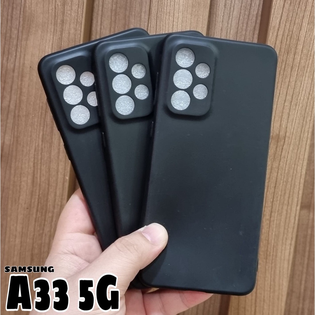 SoftCase Macaron Black Samsung A33 A53 A73 5G A04 A04S TPU Full Black Protection Camera Non Slip