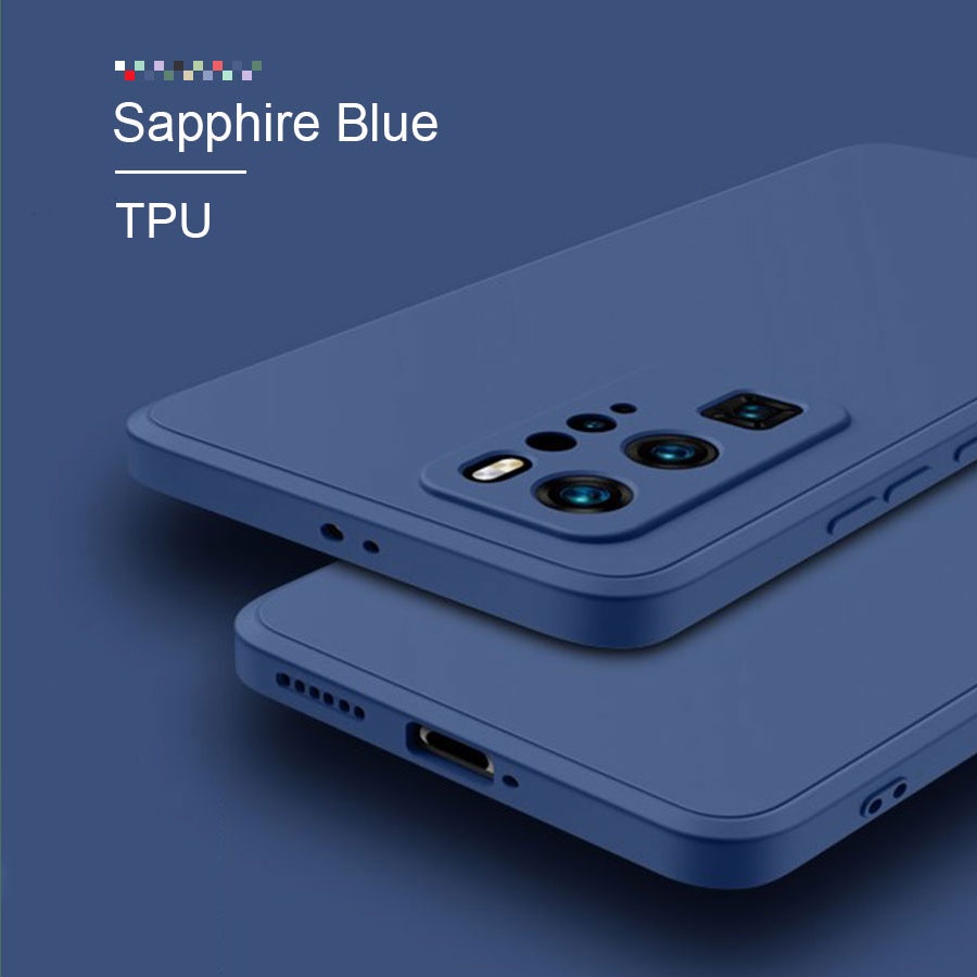 Premium Silicone Case Samsung Galaxy A01 A11 A31 A51 A71 M11 A10 A20 A30 A50 A10S A20S A30S A50S Casing Full Protection-Navy Blue