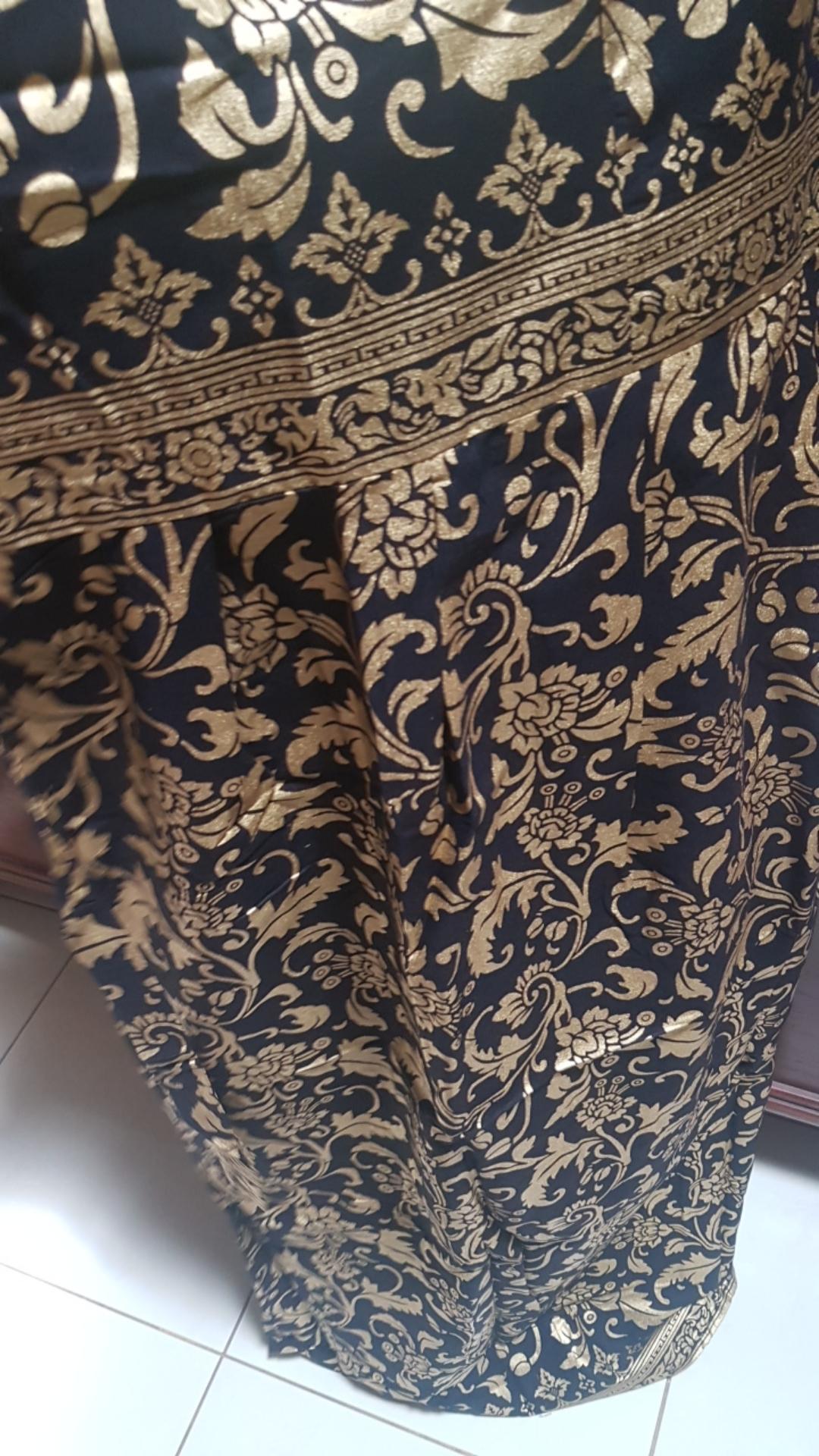 Gamis Batik Manggar Sekar Padi Daun Kubis Kupu Daun