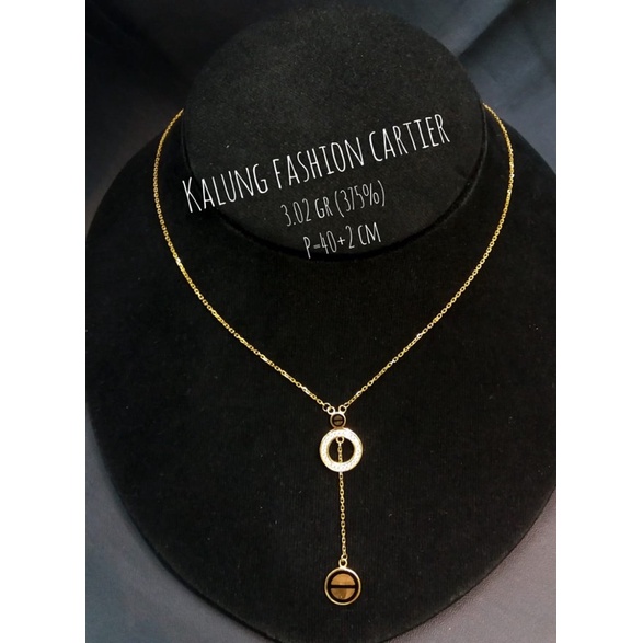 Kalung emas asli kadar 375/8k fashion edition cartier yt