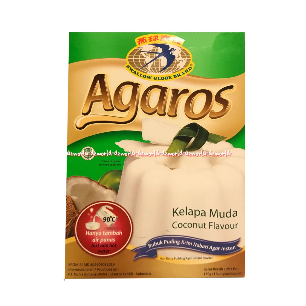 Agaros Puding Rasa Kelapa Muda Coconut Flavour Pudding Instant 180gr