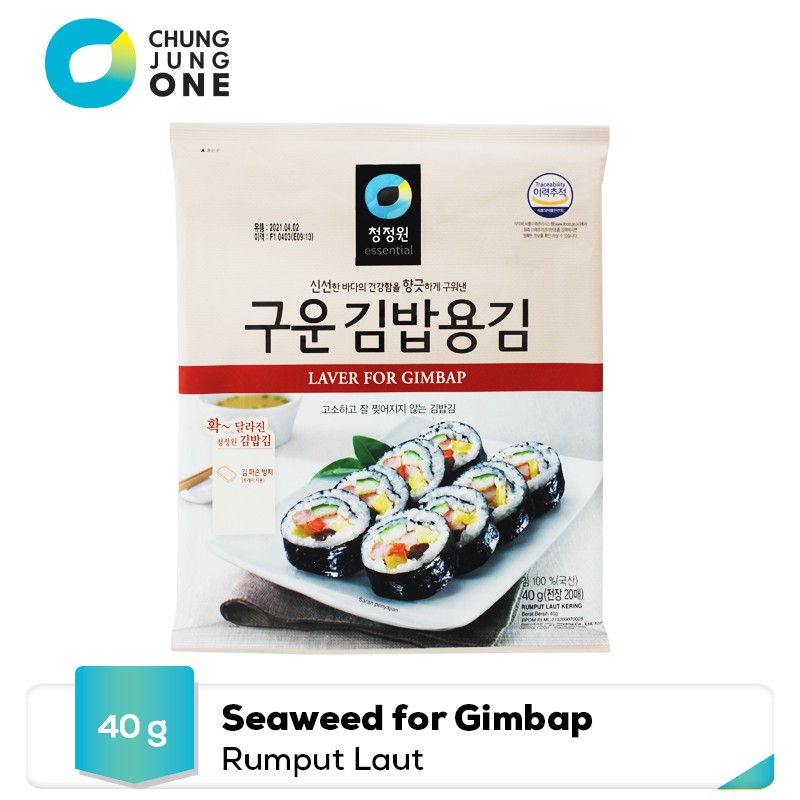 Chung Jung One - Laver Kimbob - Seaweed for Gimbap 40 gr ...