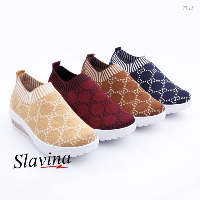Sepatu  slavina  flyknit  wedges