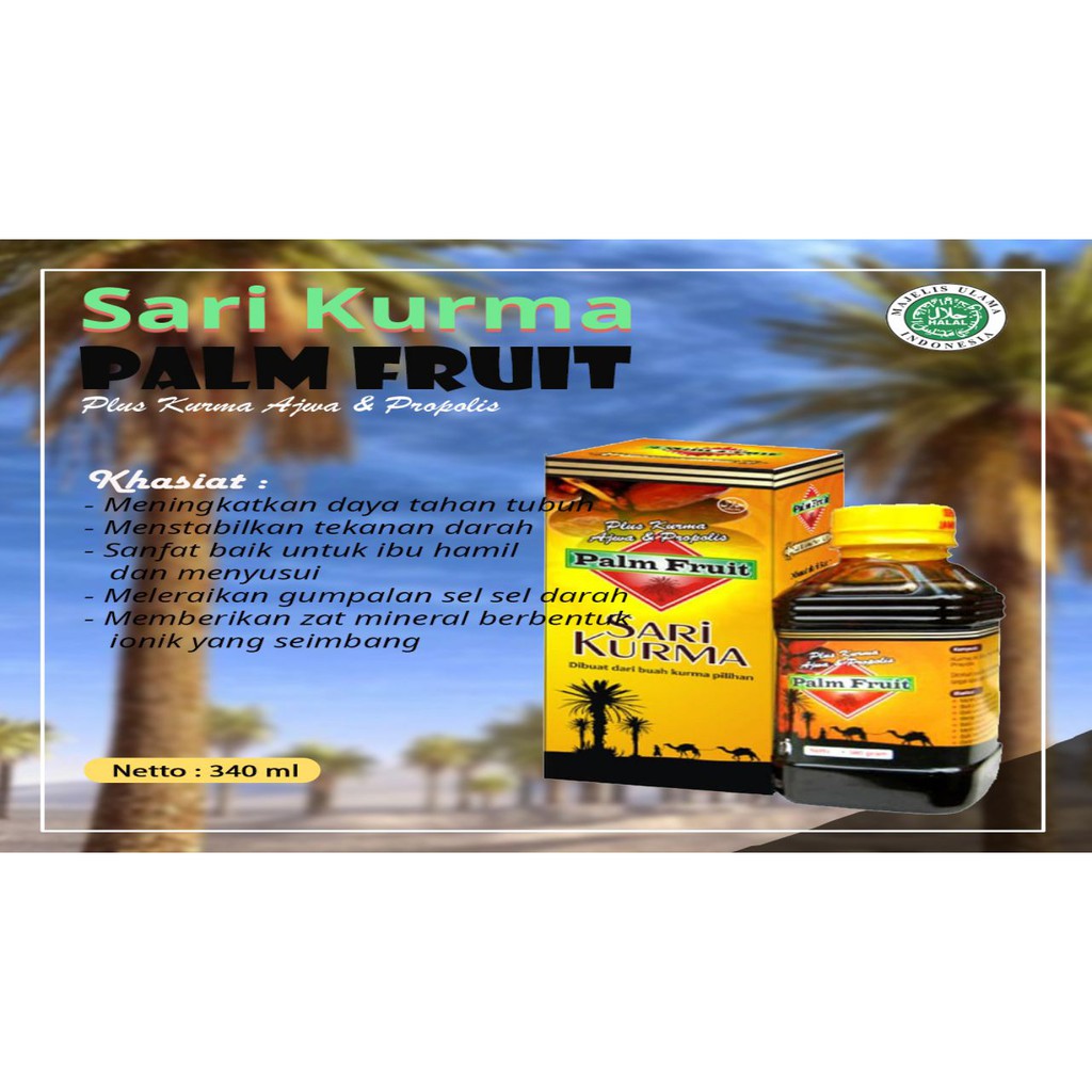 Obat Herbal Batuk , Demam , Alergi Sari Kurma Palm Fruit Ajwa &amp; Propolis