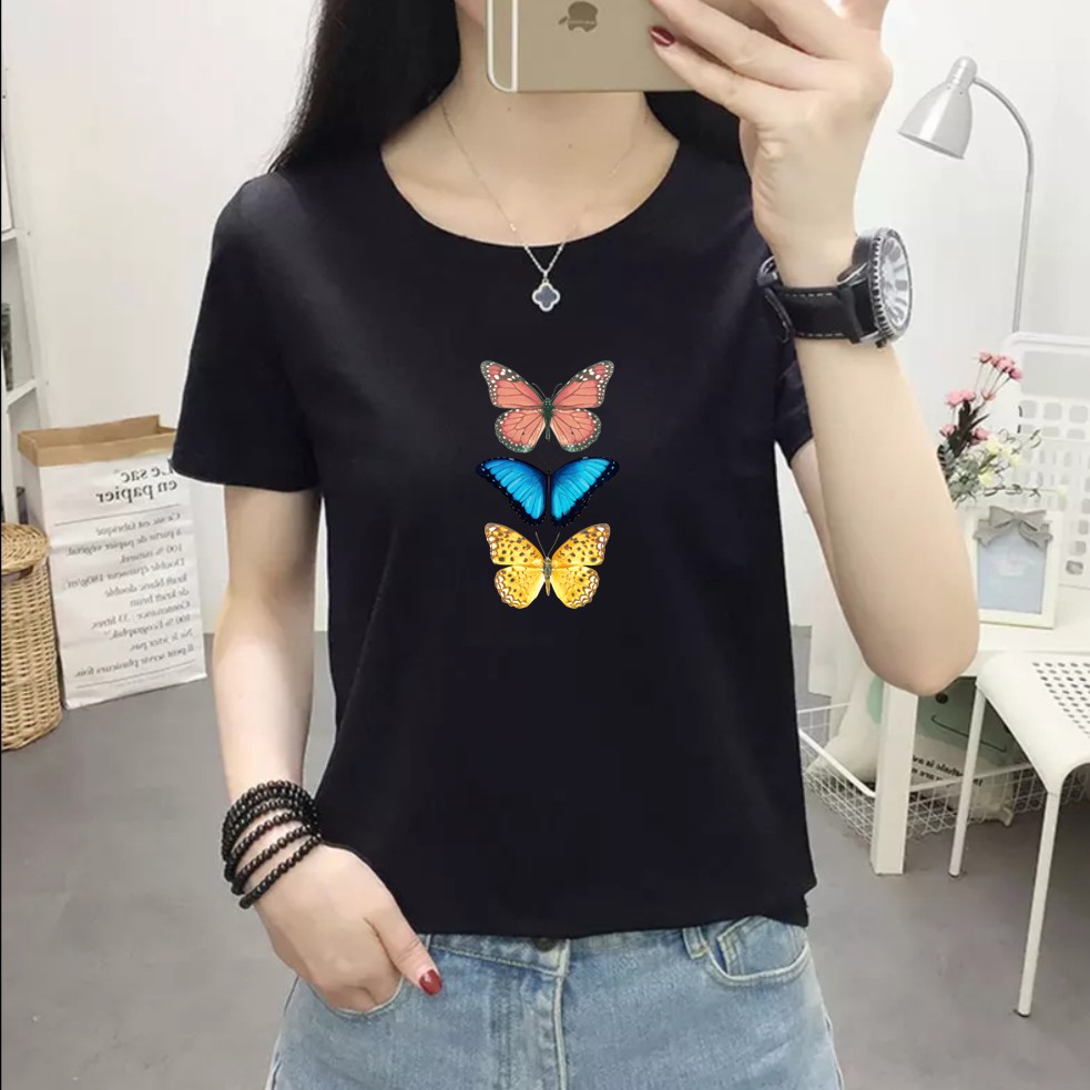 Kaos wanita cotton combed 30s / Baju wanita cotton combed  / Kaos polos wanita lengan pendek Bee103