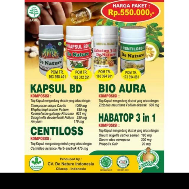 Obat Herbal Denature Centilos Kapsul Bd Bio Aura Habtop Obat Herbal Pecandu Narkoba Shopee Indonesia