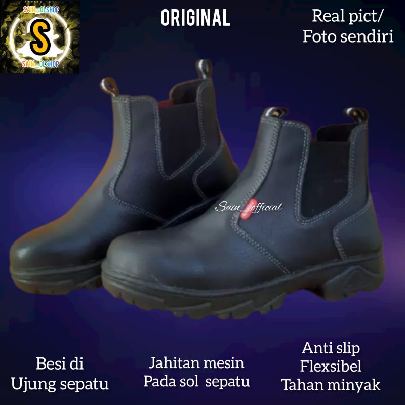 sepatu safety boots kerja pria,sepatu safety boots pria,sepatu boots tinggi