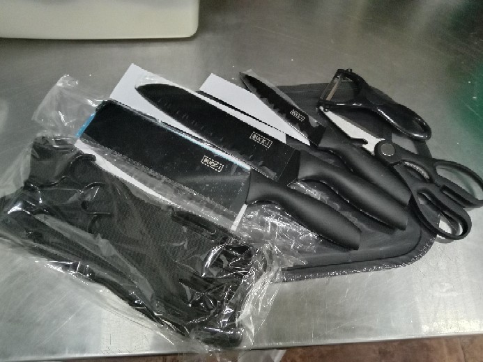 Pisau Set 7 In 1 Talenan /poenscae Kitchen Knife Set / Pisau Dapur Set Free Talenan Murah Import