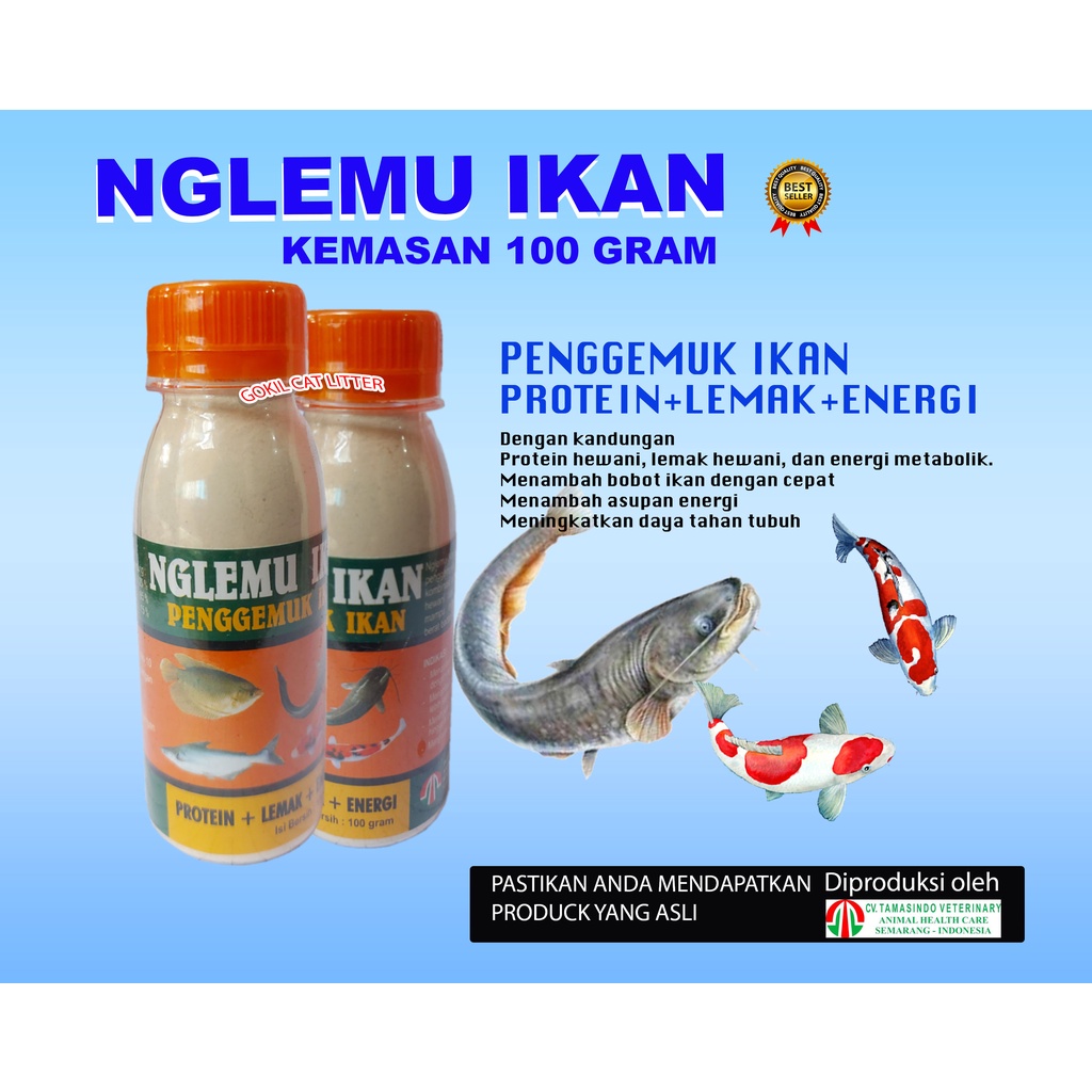 NGLEMU IKAN-PENGGEMUK IKAN-VITAMIN PENGEMUK IKAN