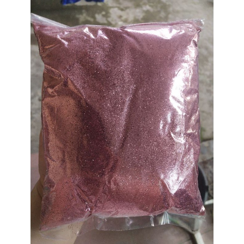 SERBUK GLITTER DUSTY PINK KODE B22 PER 25 GRAM