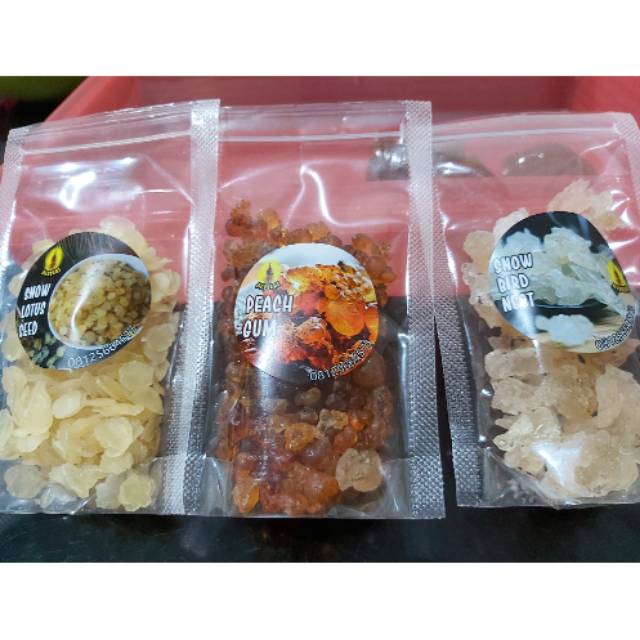 

Peach gum/Snow bird nest/Snow lotus seed