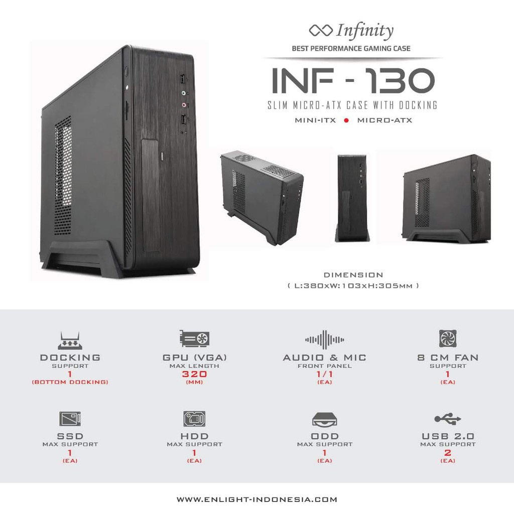 Casing Infinity INF-130 Include Psu Sfx 300w INF130