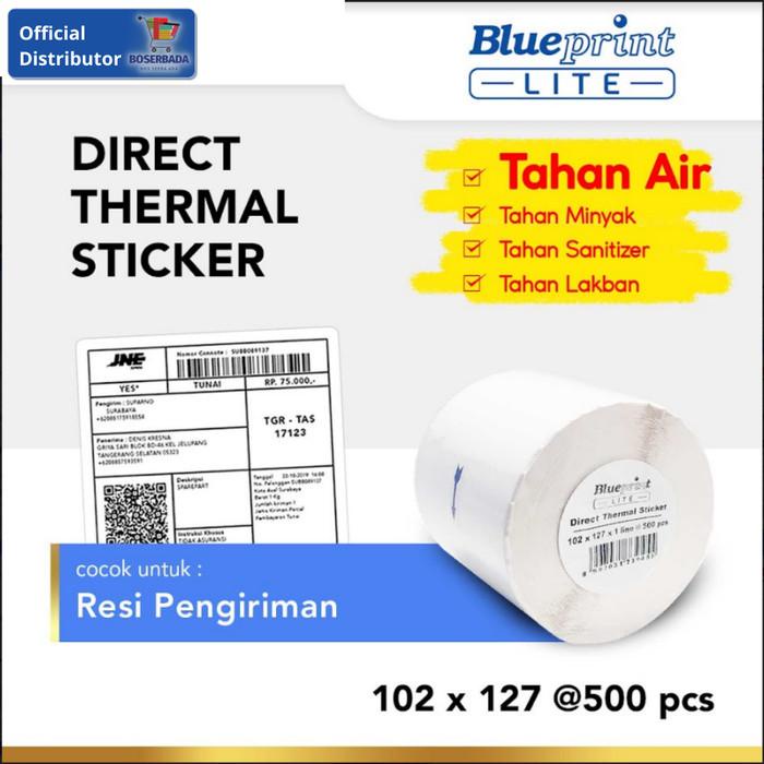 

BLUEPRINT LITE- Direct Thermal Sticker / Label Resi 102x127 mm- 500pcs