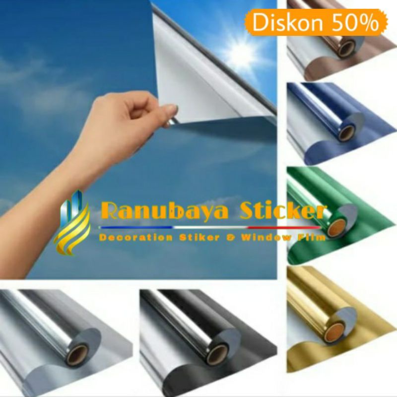 Kaca film one way cermin / kaca film cermin / kaca film jendela rumah / stiker kaca / sticker kaca f