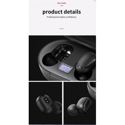 HEADSET BLUETOOTH TWS EARBUDS LED BOX CHARGER EARPHONE TWS BLUETOOTH 5.2 TWS [SGS-ZBOX]