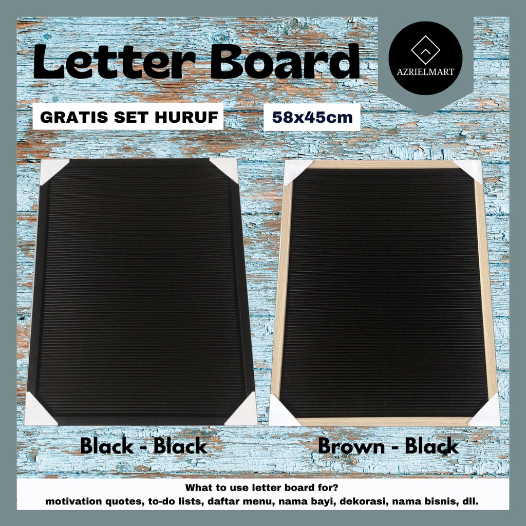 

Papan Nama Huruf Bayi Felt Letter Board Papan Tulis Pesan Baby Newborn Dekorasi Kantor Pajangan Dinding Rumah Menu Cafe 58x45cm