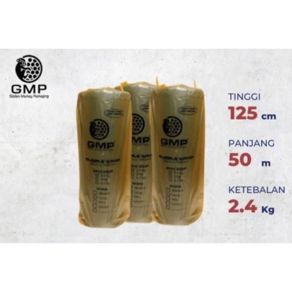 Bubble Wrap Hitam Merk GMP 125Cm x 50M 2,4 KG Bubble Wrap