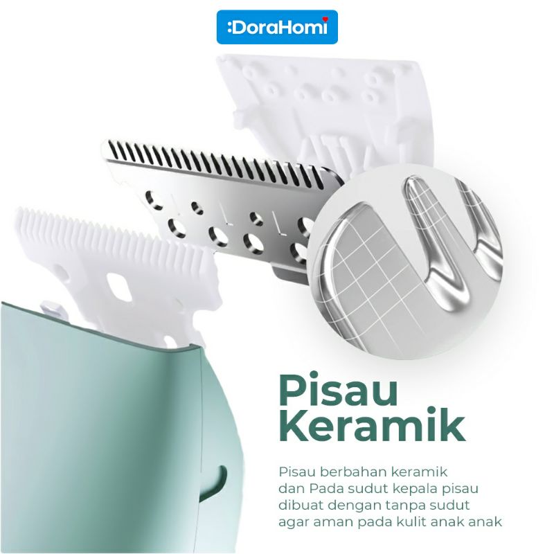 alat cukur rambut bayi anak kecil 0-12 tahun elektronik clipper silent anti air waterproof IPX7