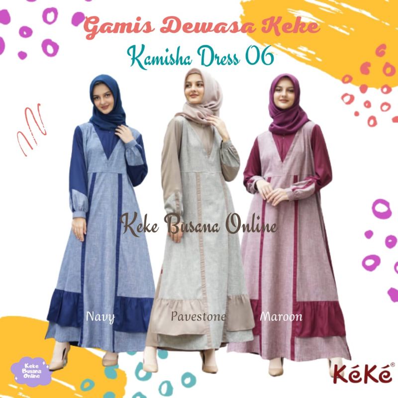 Gamis Dewasa Keke ~ Kamisha Dress 06 ~