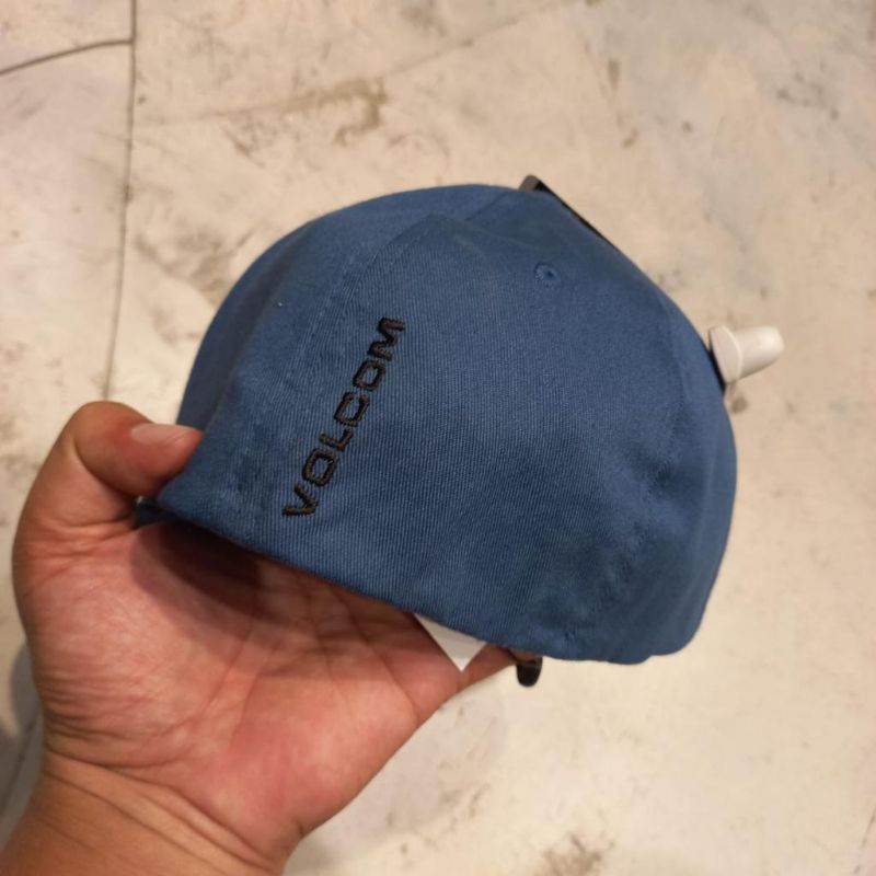 Topi Volcom Flexfit Full Stone Smoke Blue