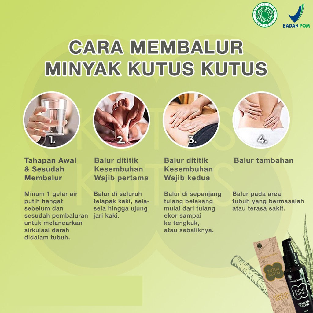 BELI 2 GRATIS 1 MINYAK BALUR KUTUS KUTUS 100ml 100% ORIGINAL