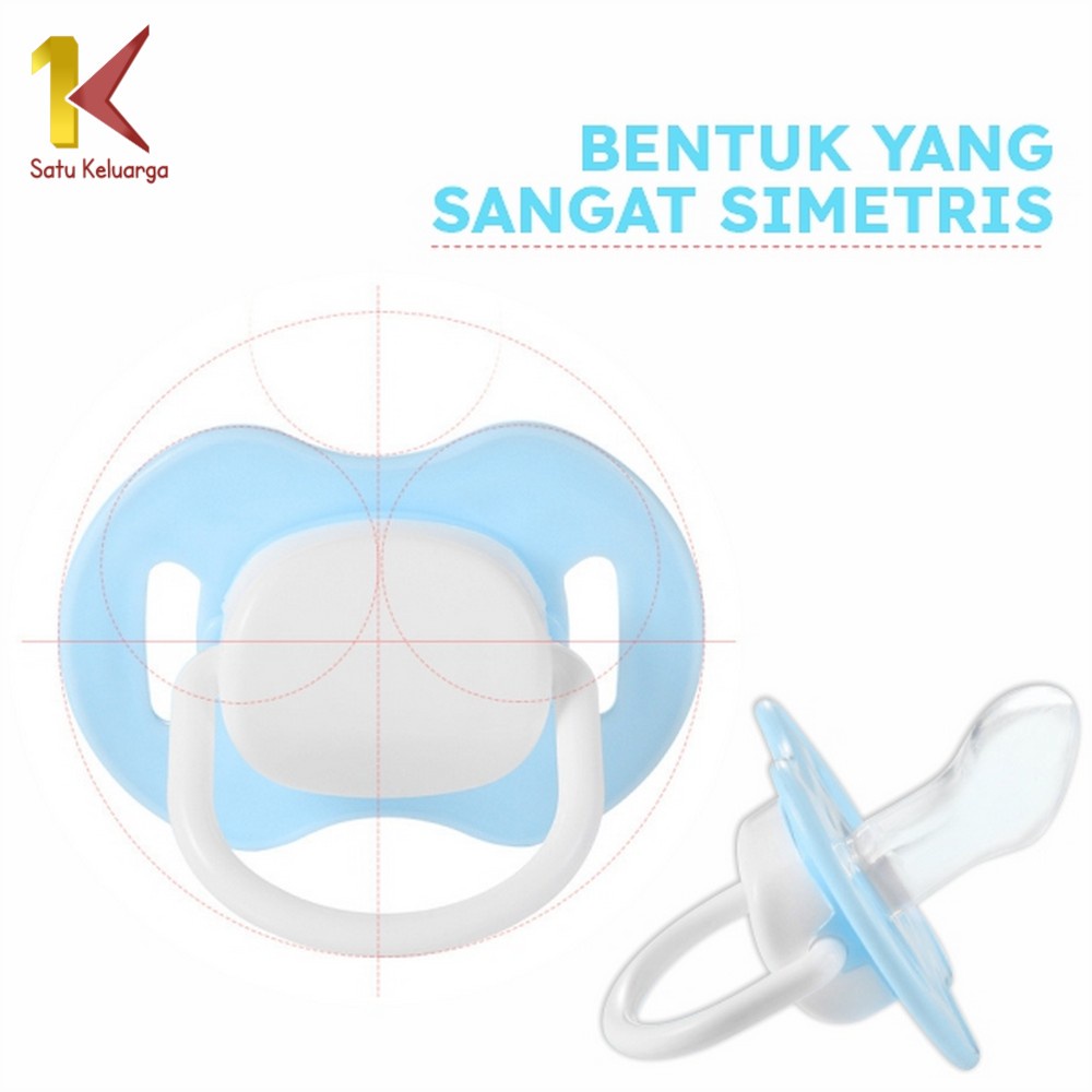 Satu Keluarga Empeng Bayi C46 Dot Bayi Bulat dan Datar Food Grade Kompeng Baby Pacifier / Soother-5