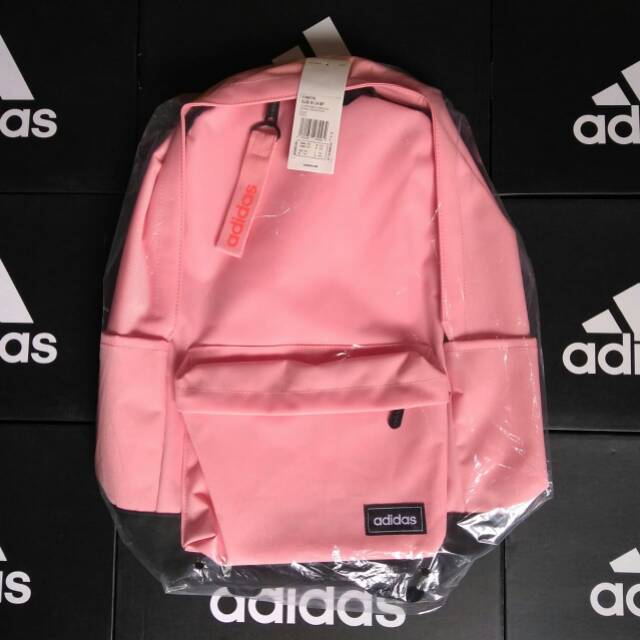 Tas Ransel Adidas Classic Linear Logo Backpack Pink Original FM6776