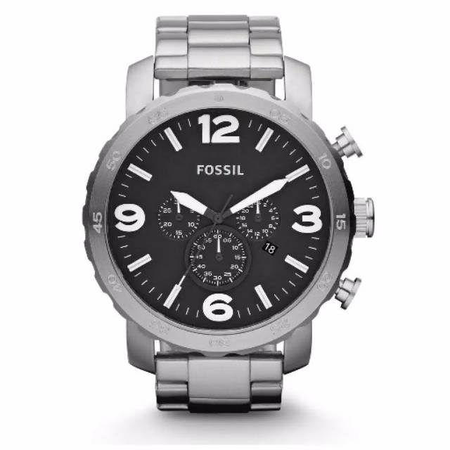 Fossil JR1353 Nate Chronograph Black Dial