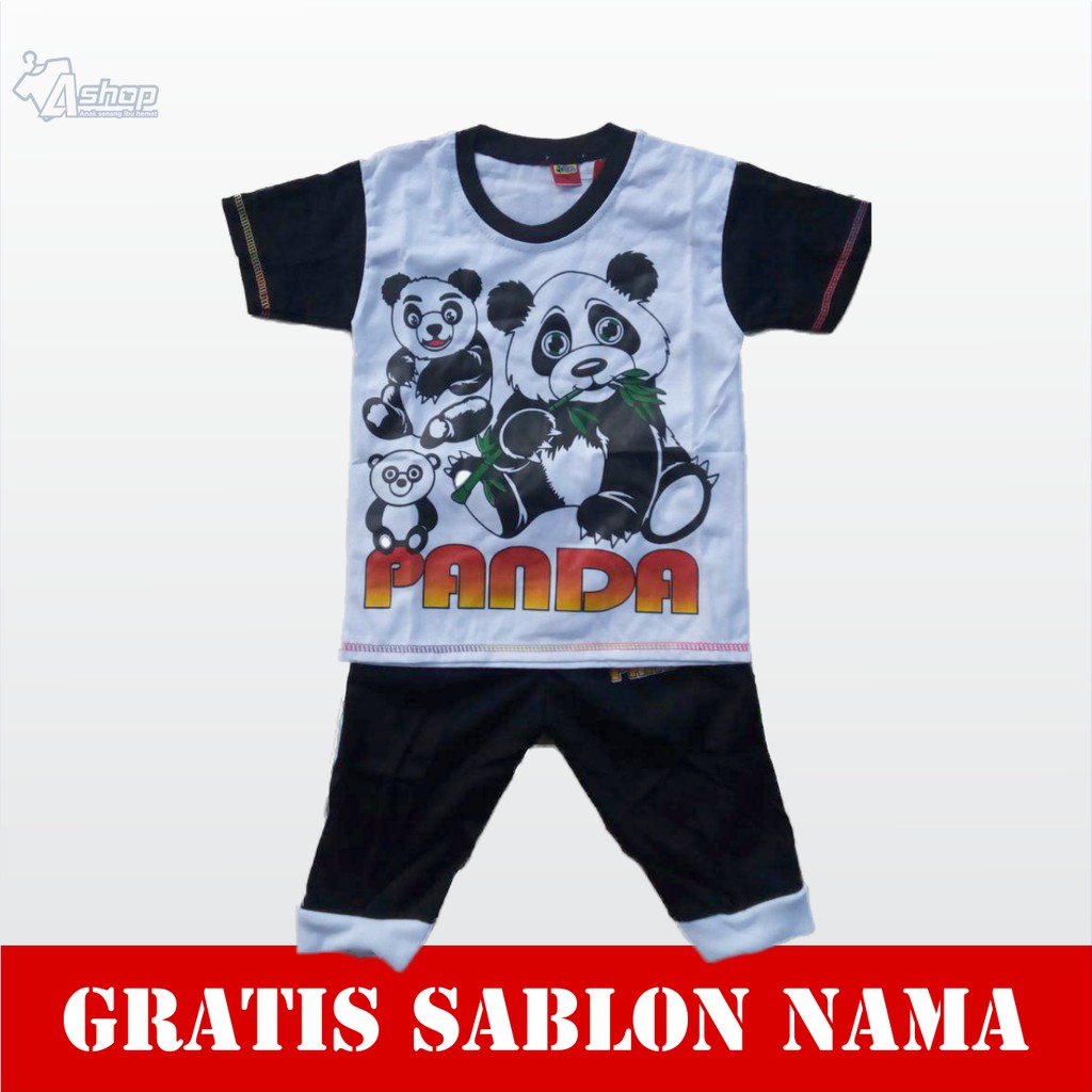 Baju anak Setelan Panda Dengan celana Jogger