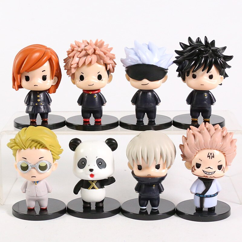 8pcs / Set Mainan Action Figure Jujutsu Kaisen Gojo Satoru Itadori Yuji Bahan Pvc Untuk Koleksi