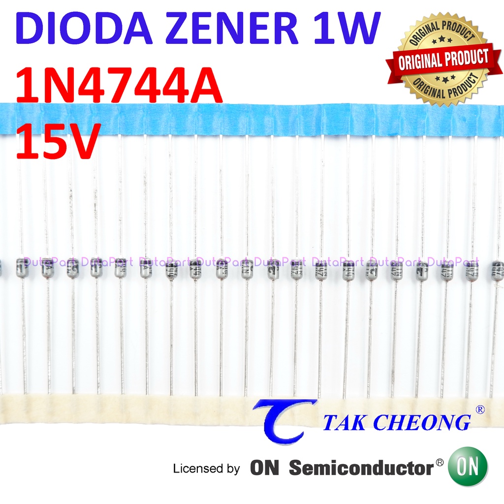 Dioda Zener 1N4744A 15V 1W ORIGINAL TC Licensed by ON SEMI 1N4744 15 V