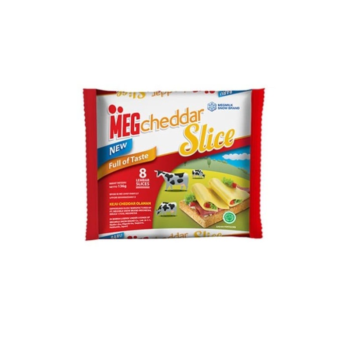 

Keju- Meg Cheddar Slice 8 Slices -Keju.