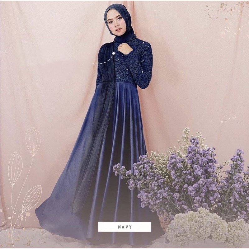 Gamis Brukat Kondangan Terbaru / Baju Brukat Rifana / Gamis Kondangan Murah