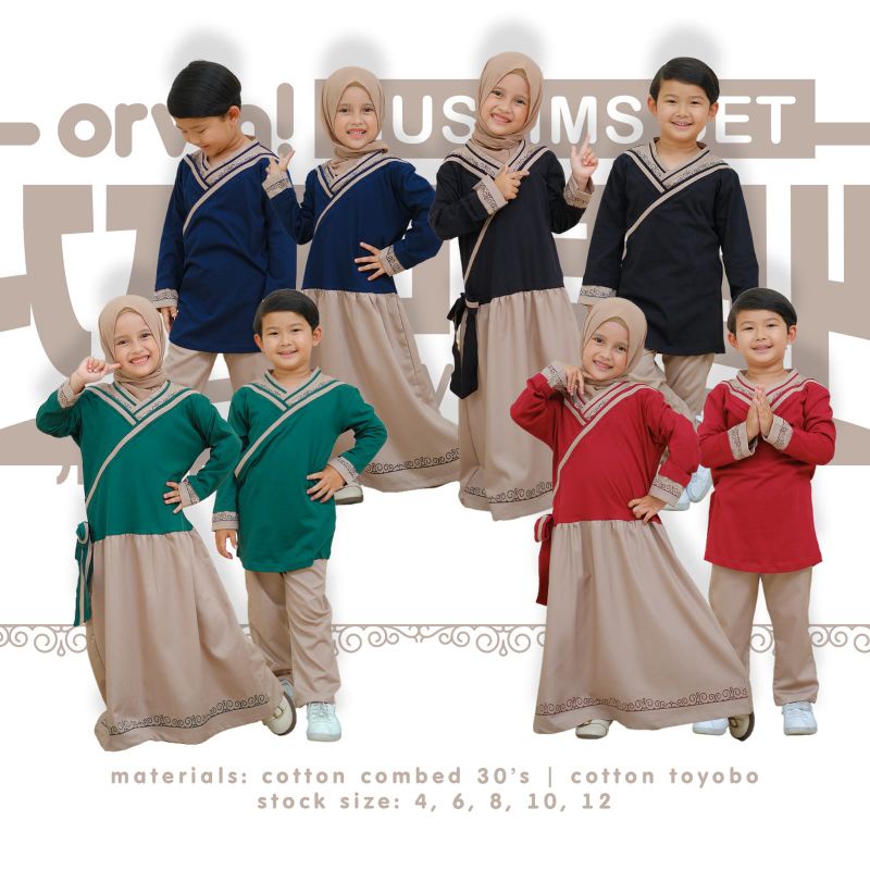 Open PO Muslim Set Hanbok Style by Orvin Kids Apparel