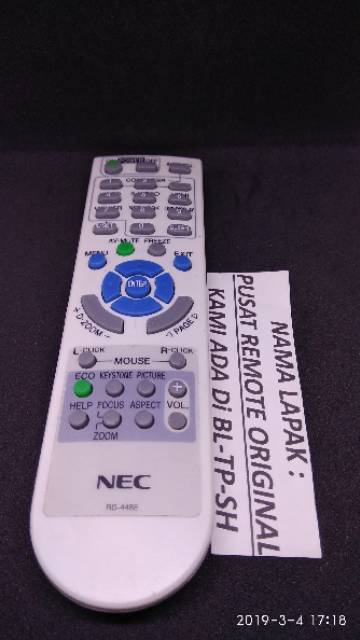 REMOTE REMOT PROJECTOR PROYEKTOR NEC RD-448E ORIGINAL ASLI