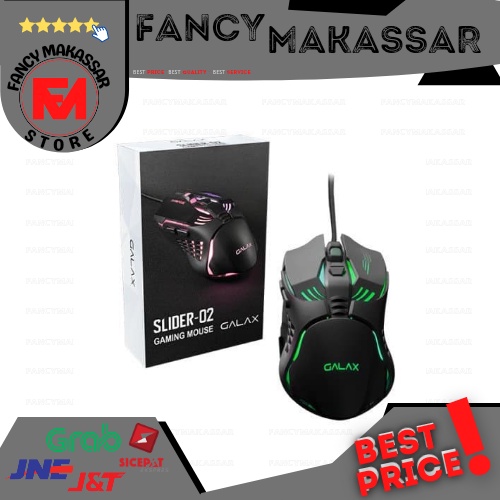 GALAX SLIDER-02 Wired Gaming Mouse - Lighting Effect - 3200DPI - Mouse komputer - FANCY MAKASSAR