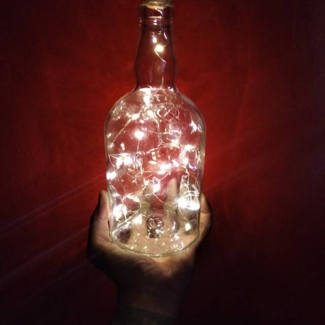 Botol kaca / Lampu botol kaca / vas botol kaca