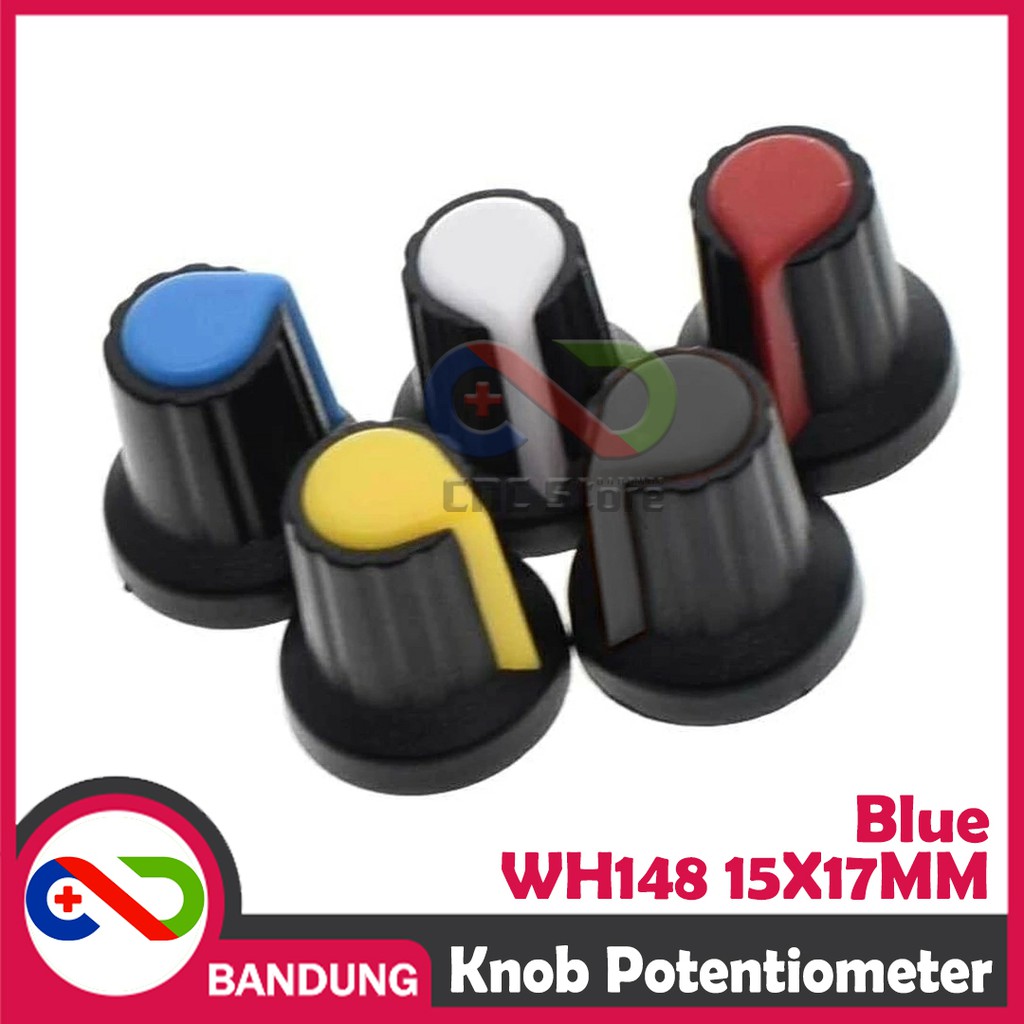 KNOB POTENTIOMETER POTENSIOMETER ROTARY WH148 15X17MM BLUE BIRU