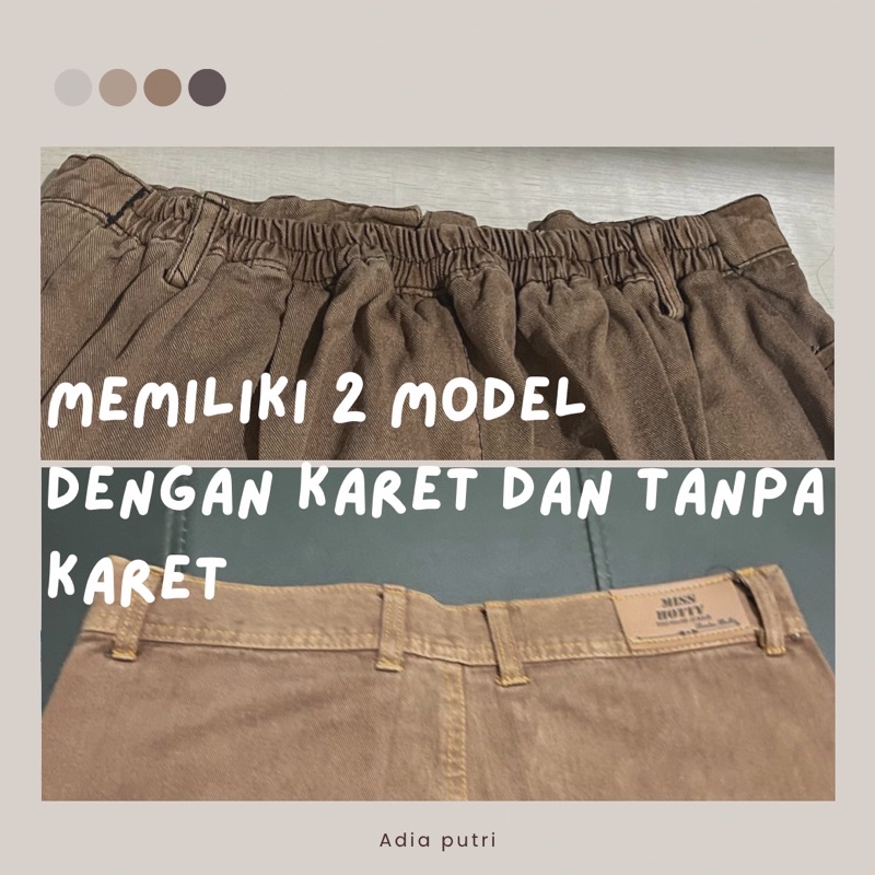 KULOT JEANS HIGHWAIST MOZZA MOCCA