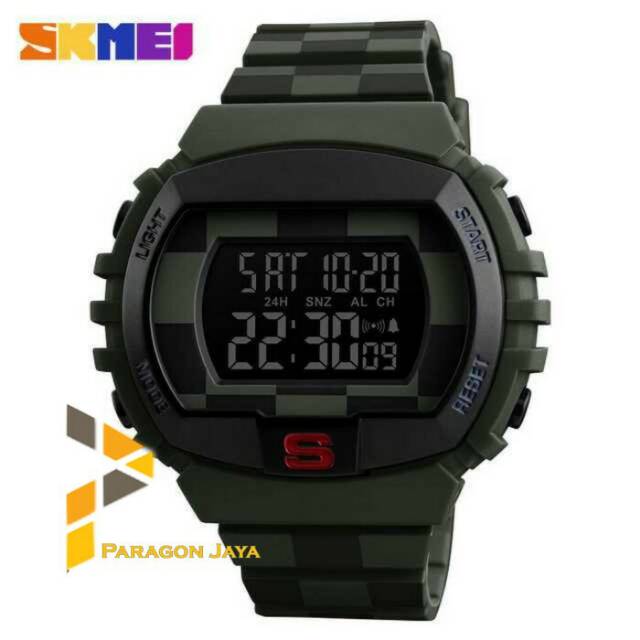 JAM TANGAN PRIA SKMIE 1304 HIGH QUALITI SPORTI BLACK GRED