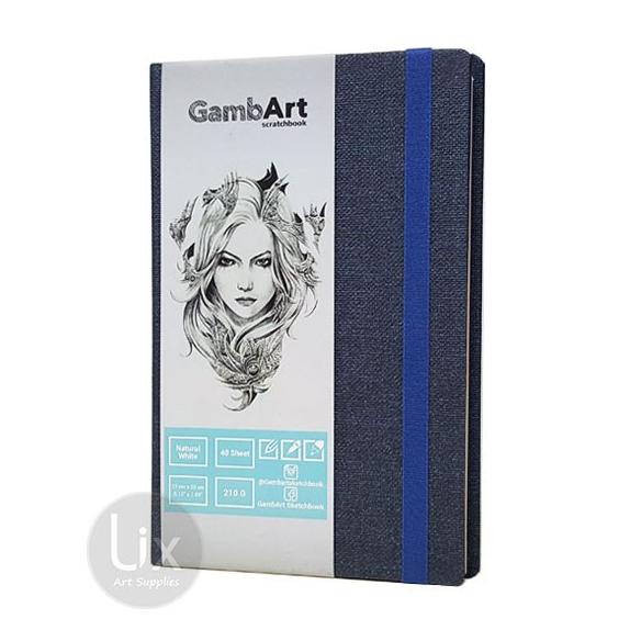

(BISA COD) GambArt Scratchbook - Canvas Cover - Navy Blue FREE ONGKIR Kode 372