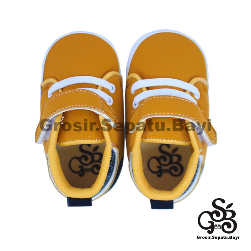 sepatu bayi baby shoes prewalker laki laki perempuan umur 2 - 14 bulan model Basket Case TAN