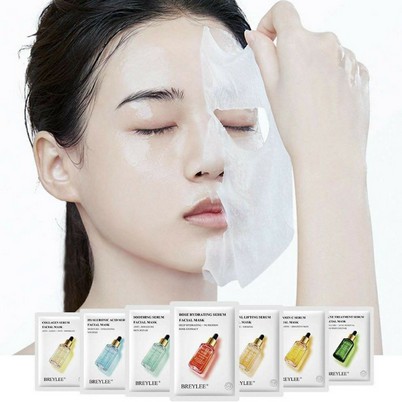 BREYLEE Sheet Mask Rose / Retinol / Vitamin C / Hyaluronic Acid / Collagen Peptide / Acne Treatment / Soothing - Masker Wajah