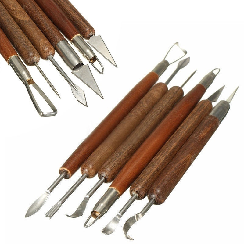 6pcs Pottery Clay Tools Set Sculpting Carving Tools for Brush Modeling Dot Nail Art Clay Carving Tool Ceramic Clay Diy Tool Assorted