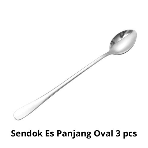 [BISA COD] PROMO Sendok Es Panjang Stainless Tebal Sendok Dessert Sendok Bulat Sendok Oval Sendok Panjang Sendok Korea Sendok Hotel Kekinian Murah