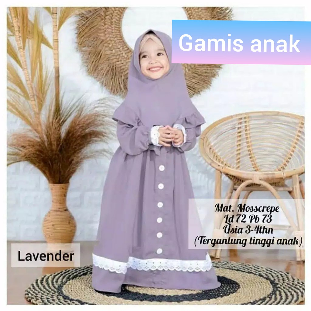 C.P - GAMIS ANAK NAYLA KIDS USIA 3 SAMPAI 6 TAHUN FREE HIJAB NYA